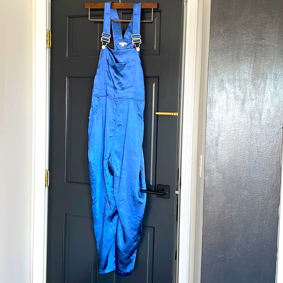 Previous season WeWoreWhat satin overalls, Size Medium.